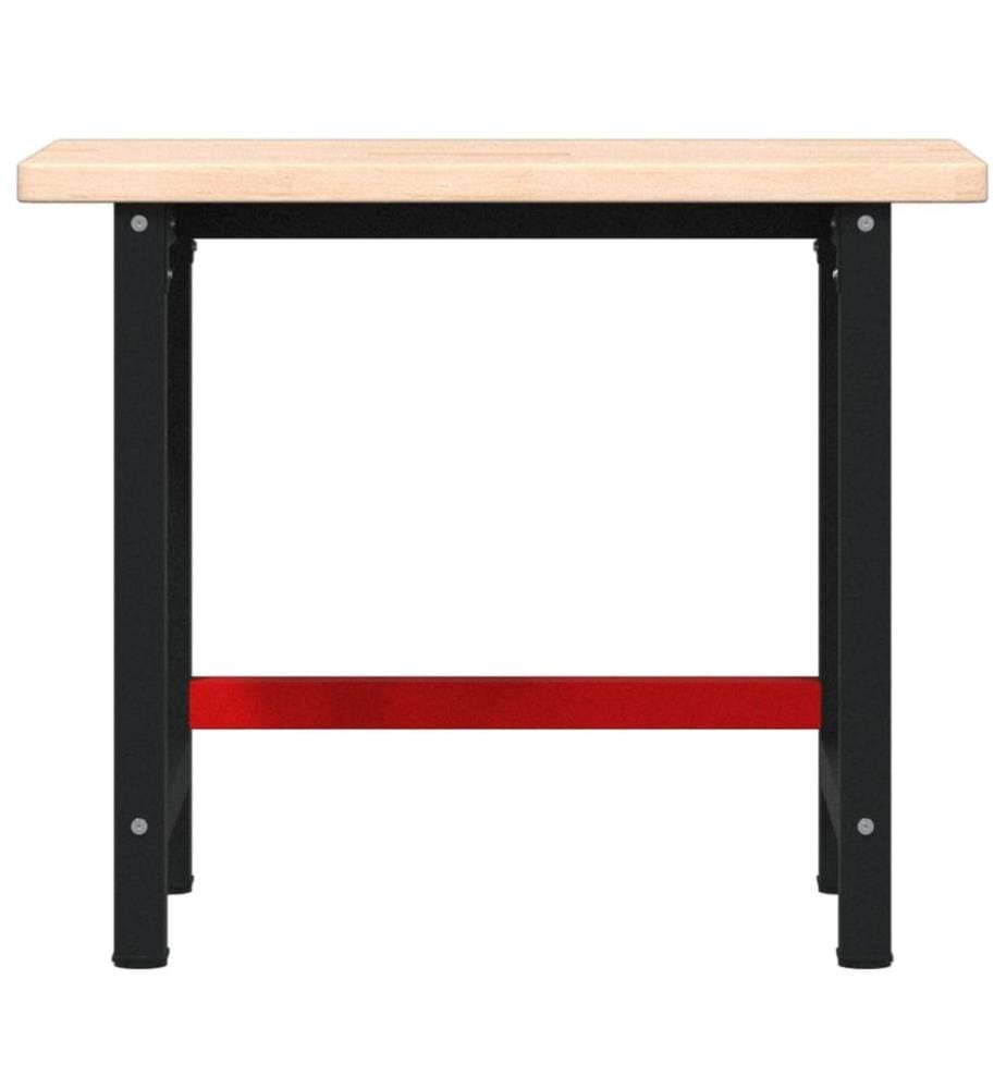 Werkbank 100x60x83 cm Massivholz Eiche Rechteckig