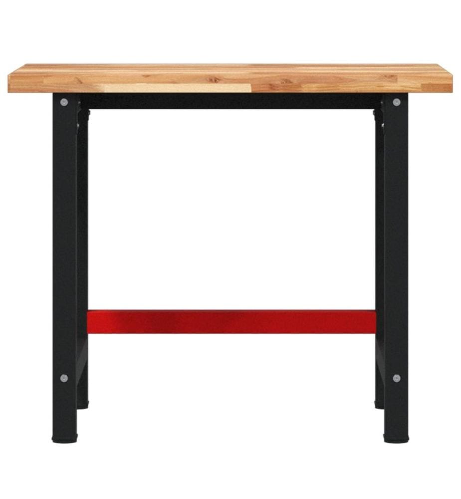 Établi 100x60x83 cm bois massif d'acacia rectangulaire