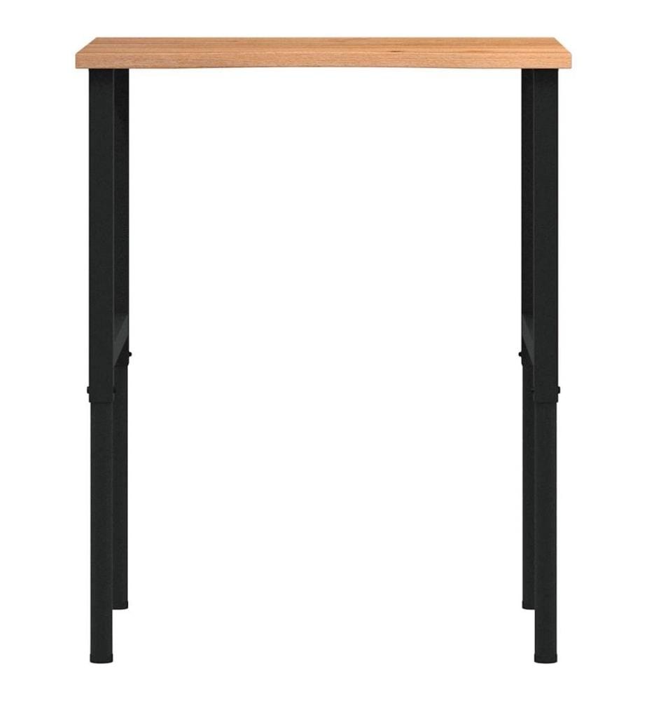 Établi marron clair 80x60x(71,5-98) cm bois de chêne massif