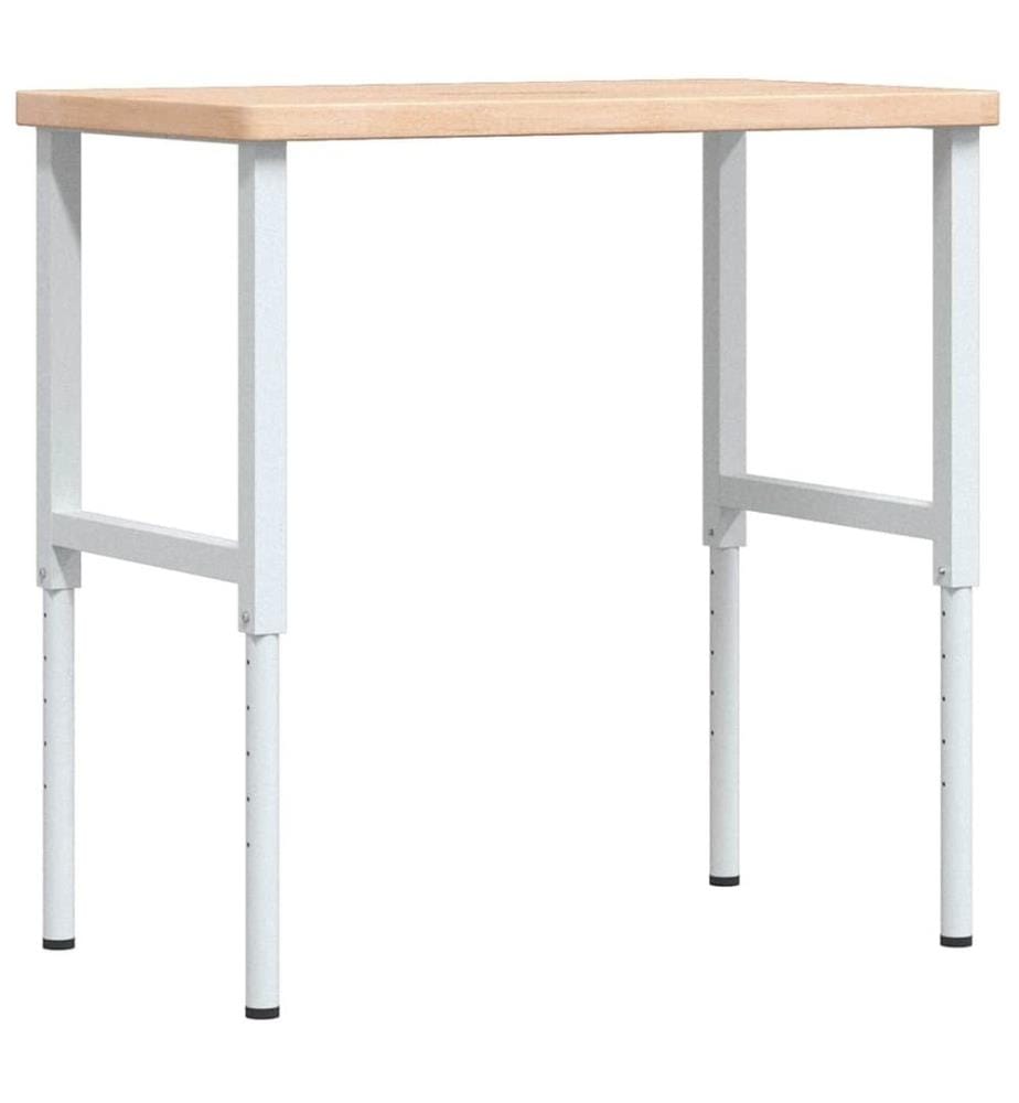 Werkbank 100x60x(73-99,5) cm Massivholz Eiche Rechteckig