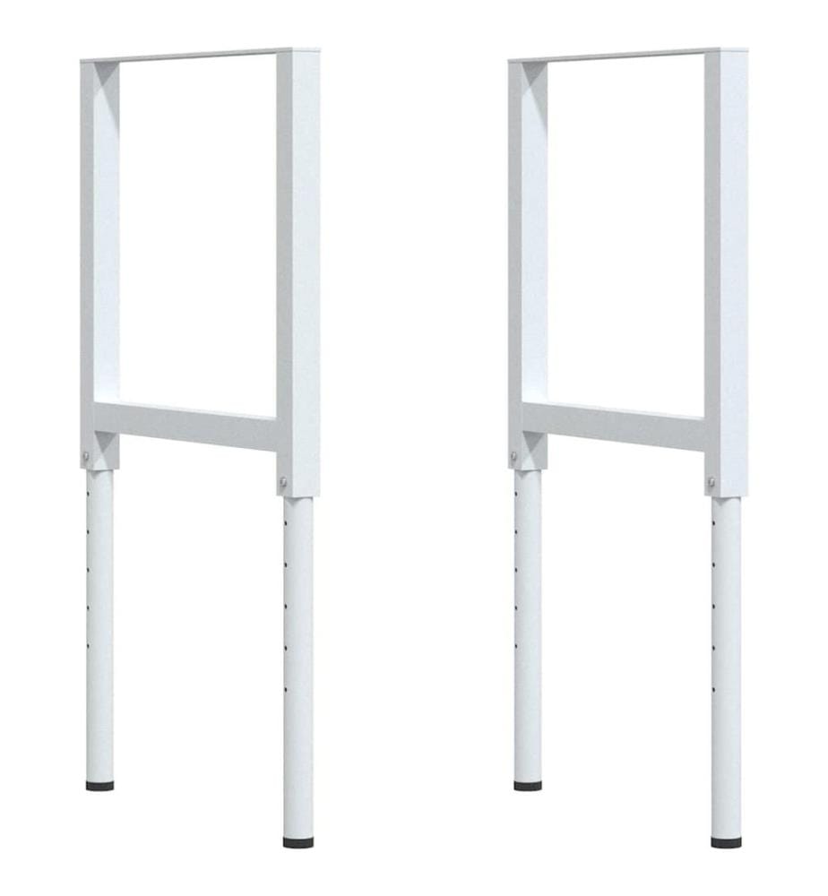 Werkbank 100x60x(73-99,5) cm Massivholz Eiche Rechteckig