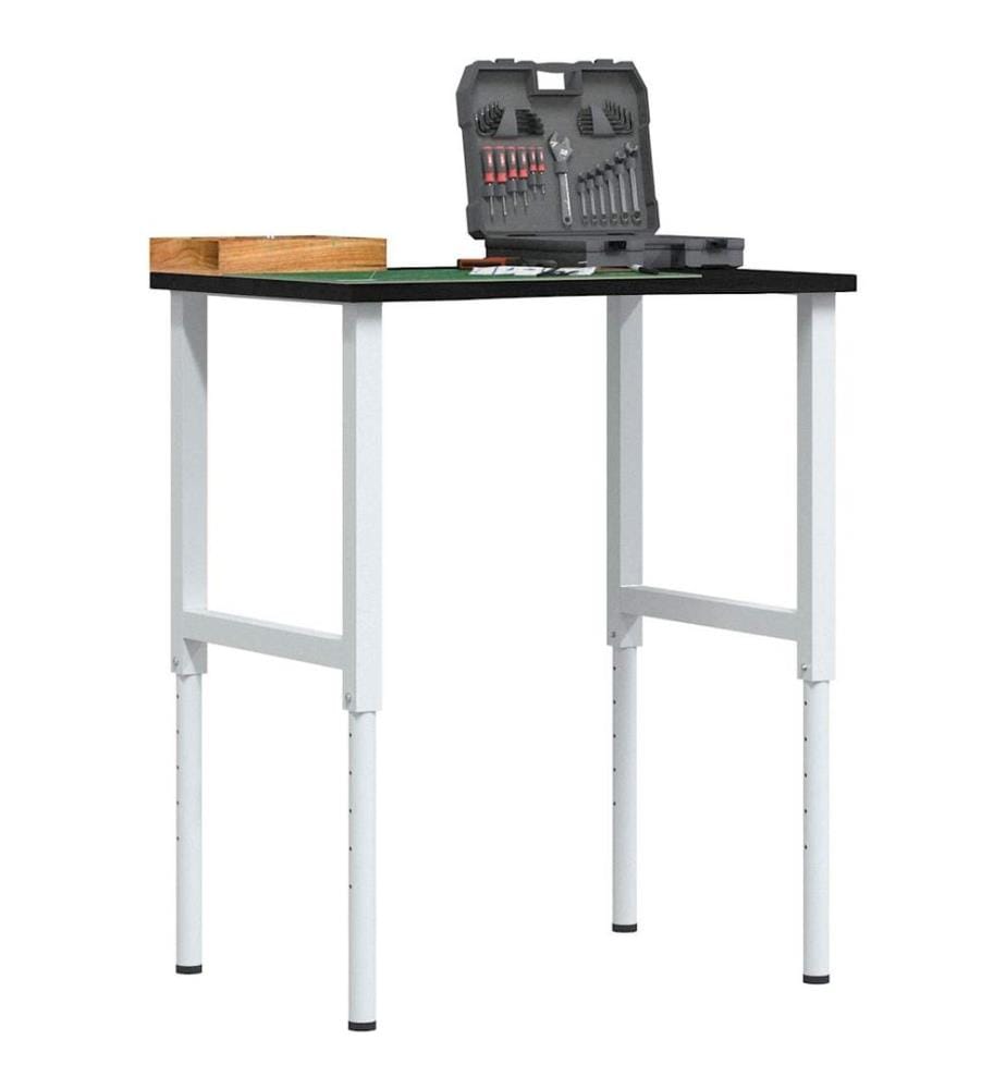 Werkbank Dunkelbraun 80x60x(71,5-98) cm Massivholz Eiche