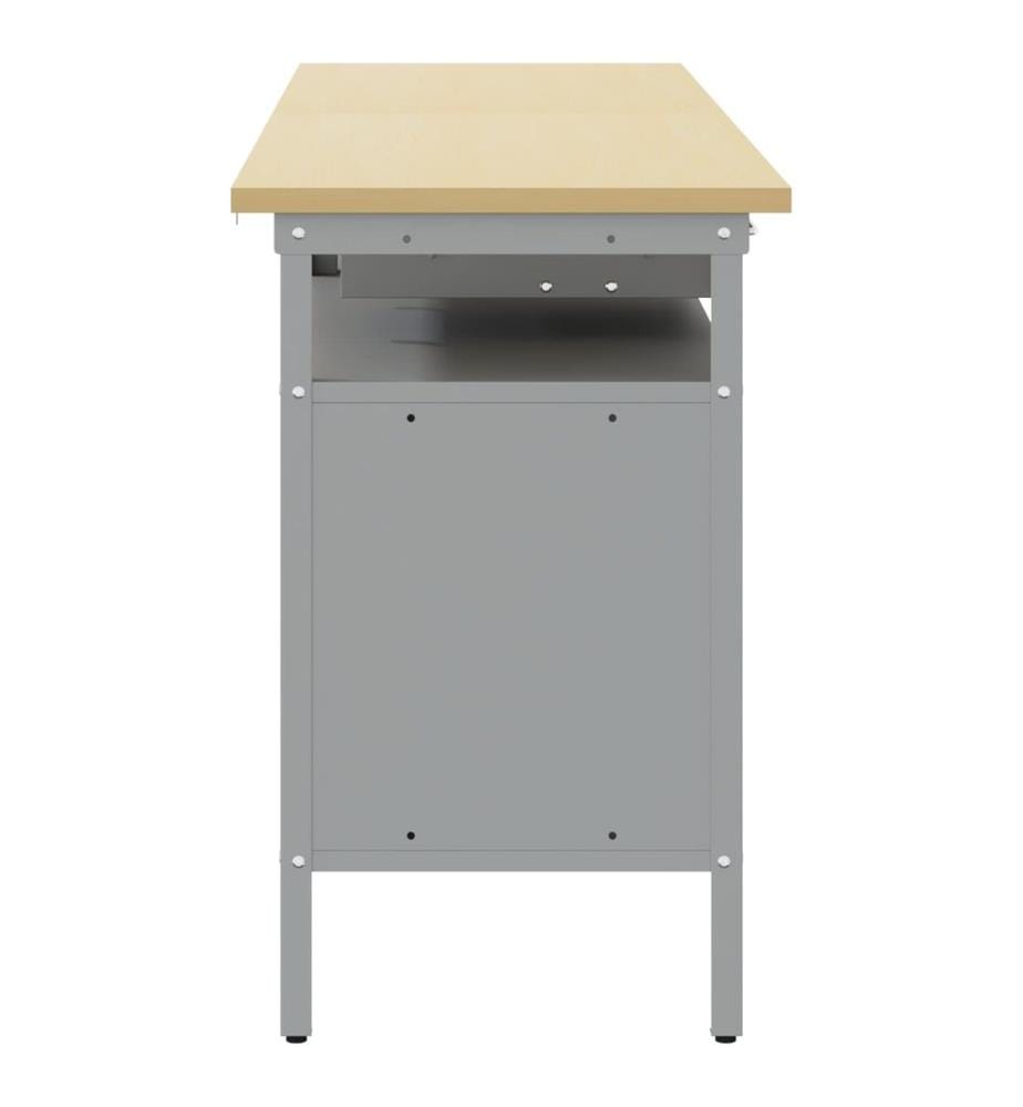 Ensemble d'établi 2 pcs Rouge et Gris 200 x 55 x 85 cm