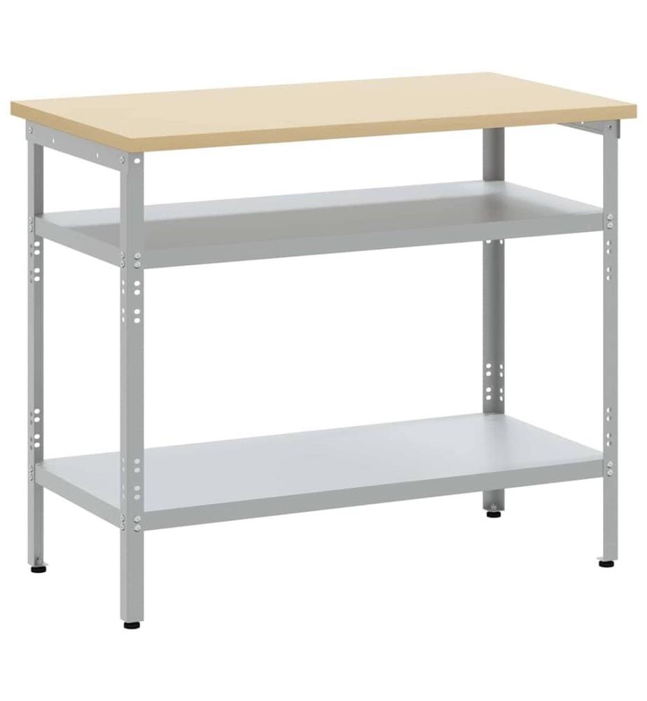 Table de travail Gris 100 x 55 x 85 cm Acier enduit de poudre
