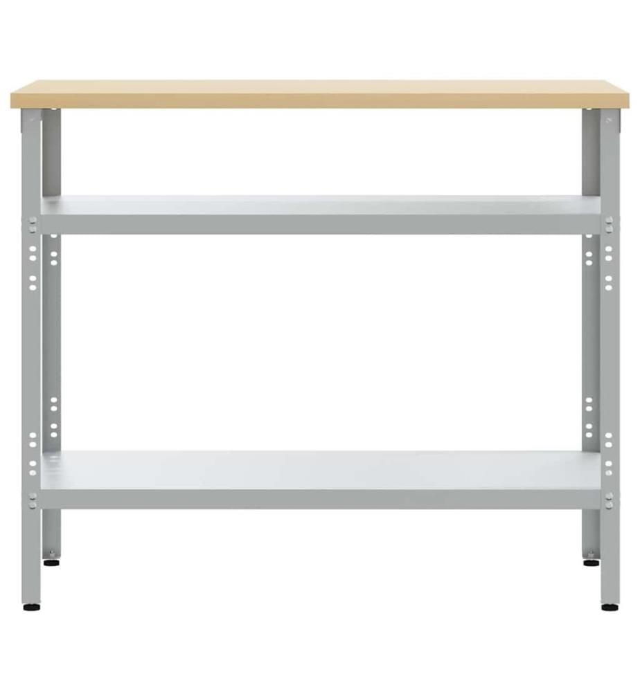 Table de travail Gris 100 x 55 x 85 cm Acier enduit de poudre