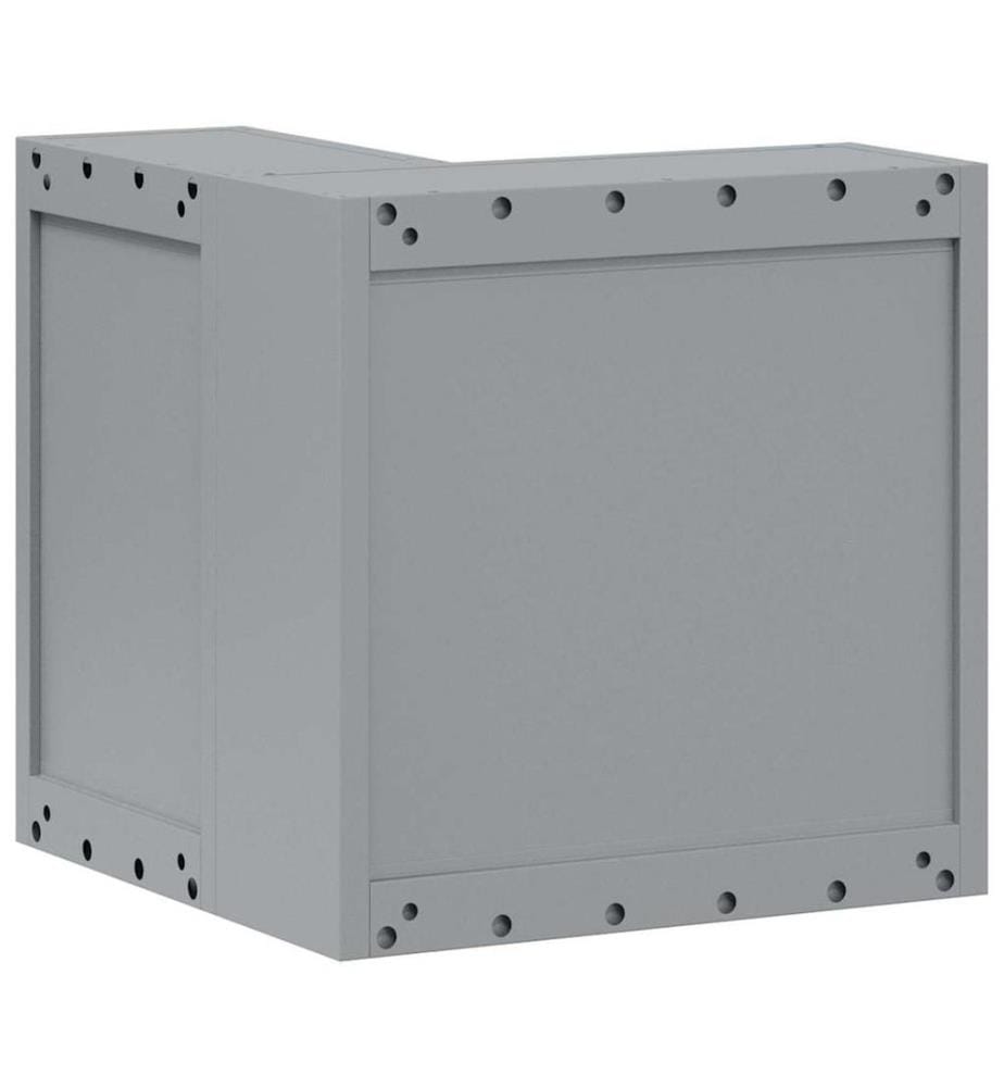 Werkzeugschrank mit Regal Rot und Grau 50 x 20 x 55 cm
