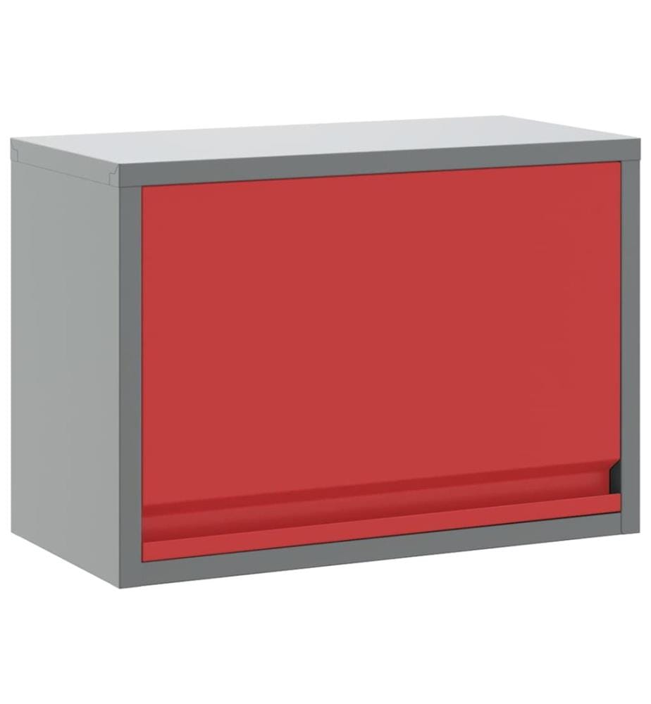 Armoire à outils avec stockage Rouge et Gris 50 x 25 x 35 cm