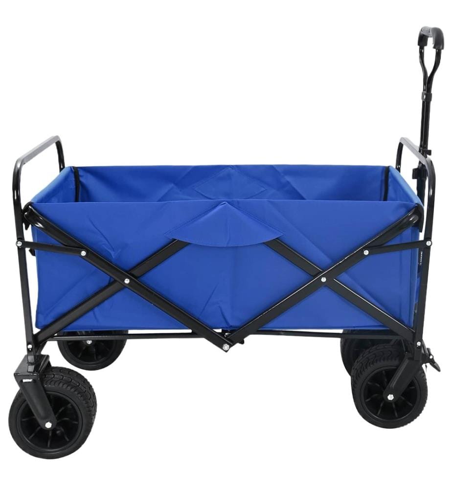Chariot pliant Bleu 89 x 63 x 96 cm Acier et polyester Oxford