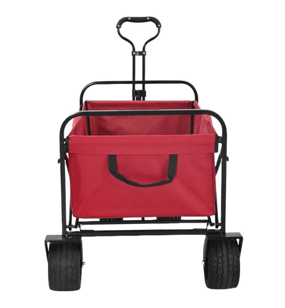 Chariot pliant Rouge 89 x 63 x 96 cm Acier et polyester Oxford