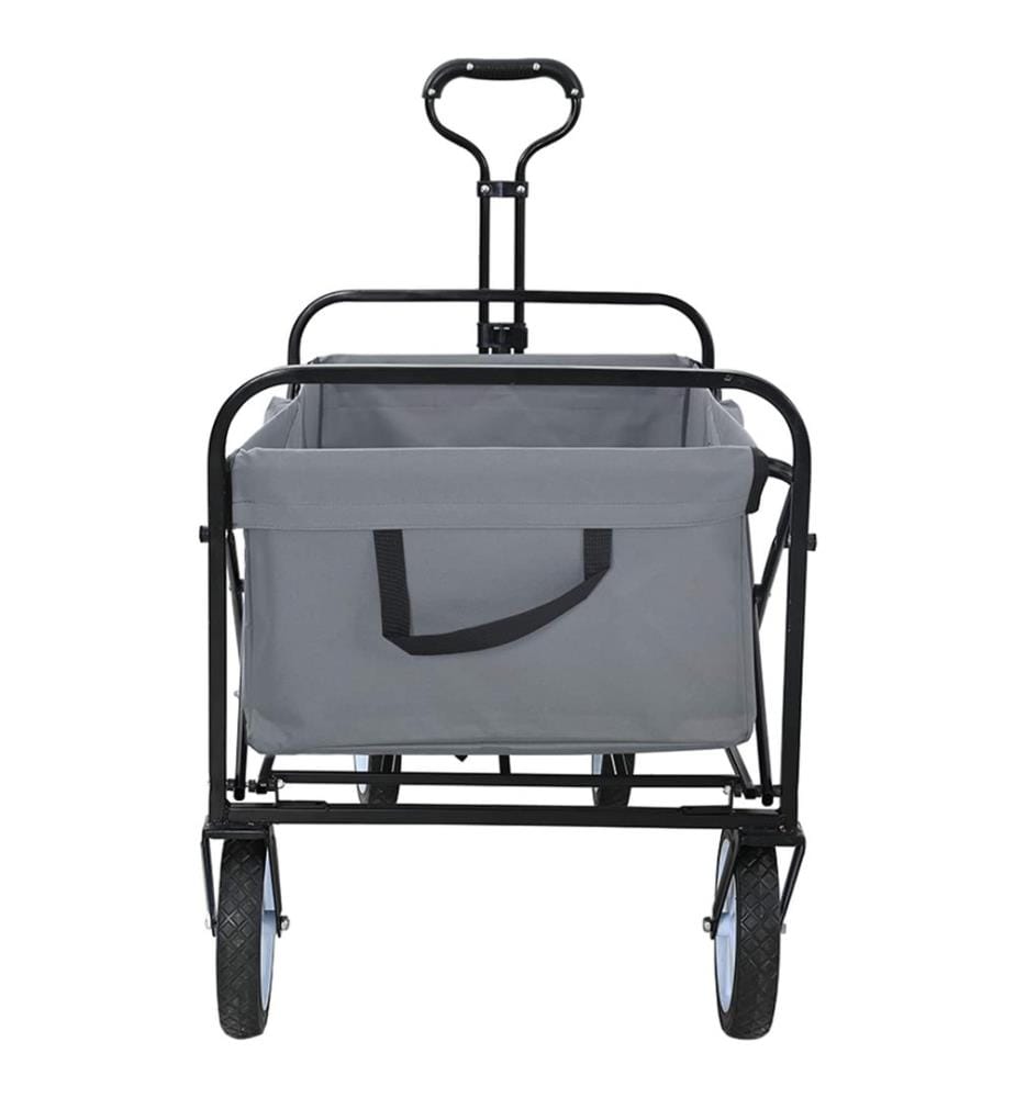Chariot à Main Pliable Gris 94 x 53 x 99 cm Tissu Oxford