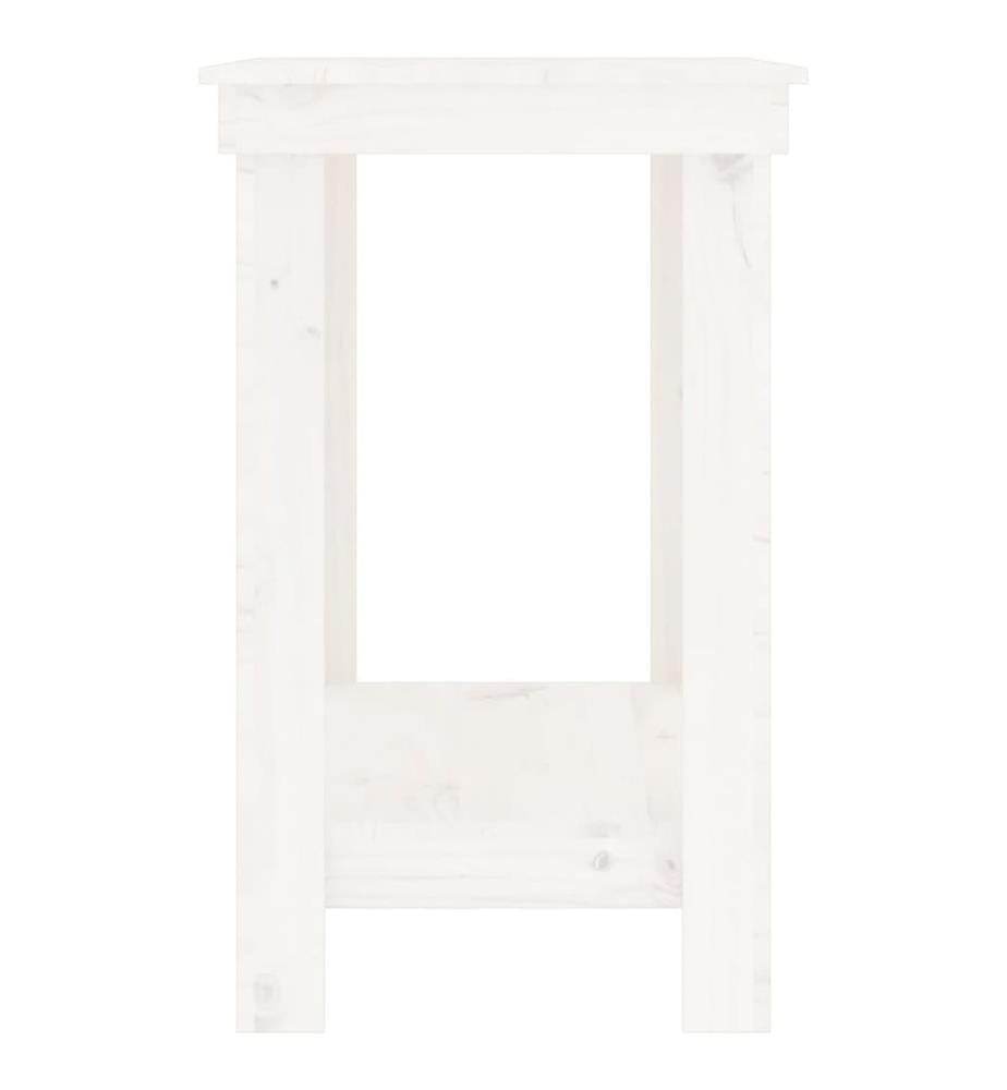 Banc de travail Blanc 80x50x80 cm Bois de pin massif