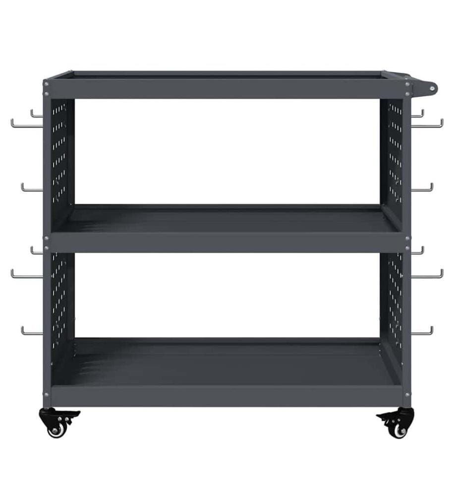 Werkzeugwagen Anthrazit 75 x 35 x 73 cm Kaltgewalzter Stahl