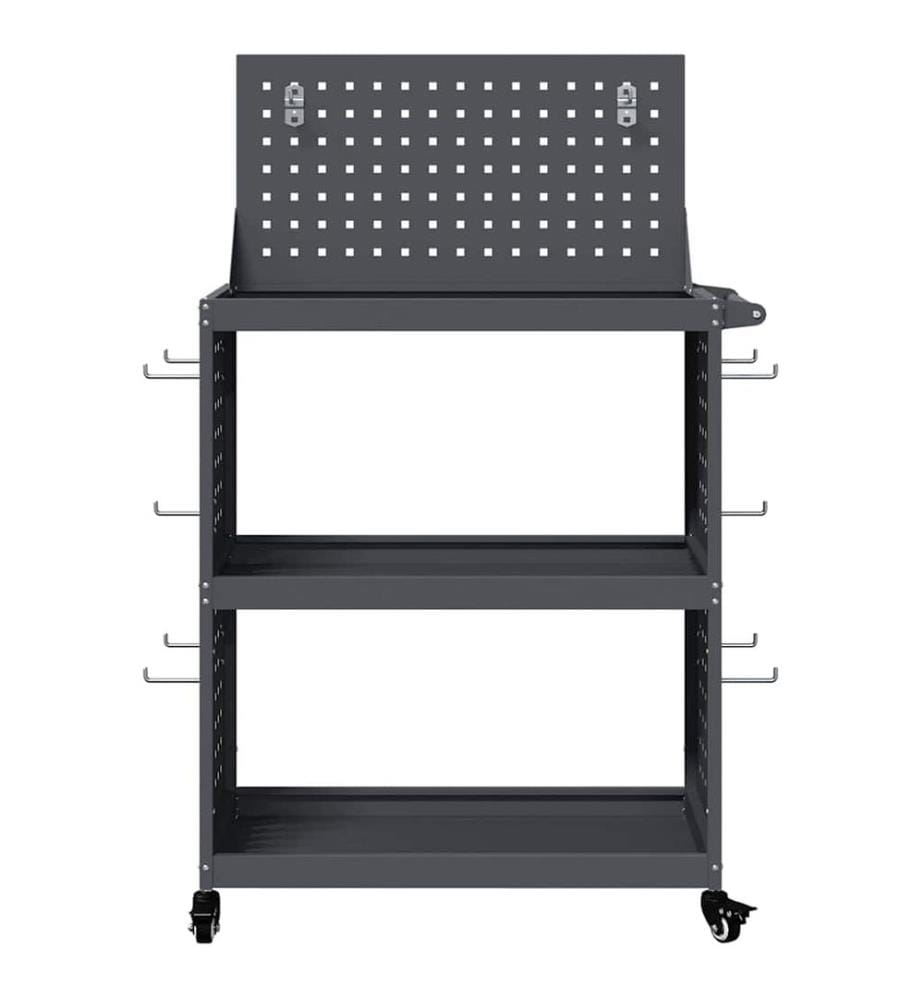 Werkzeugwagen Anthrazit 65 x 35 x 111 cm Kaltgewalzter Stahl