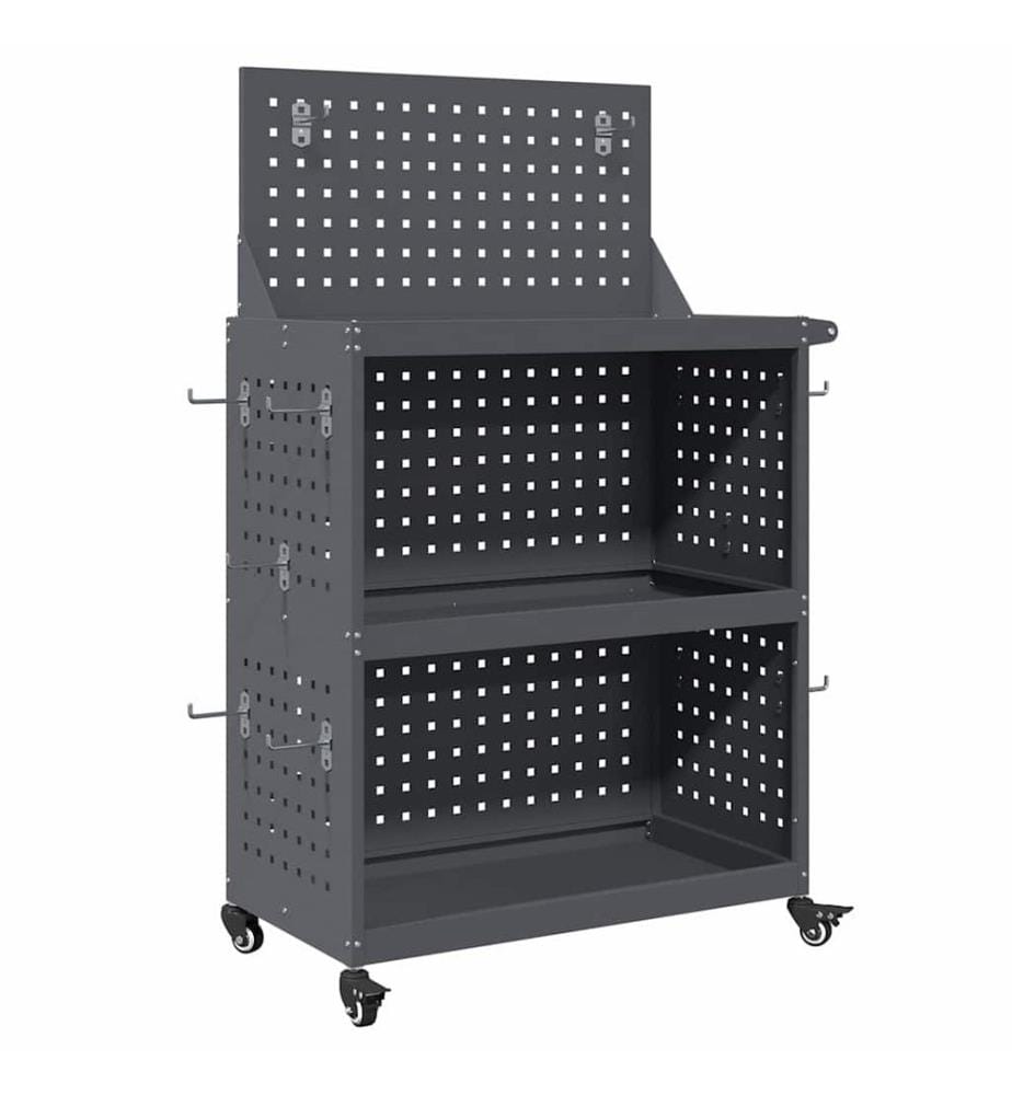 Werkzeugwagen Anthrazit 65 x 35 x 111 cm Kaltgewalzter Stahl