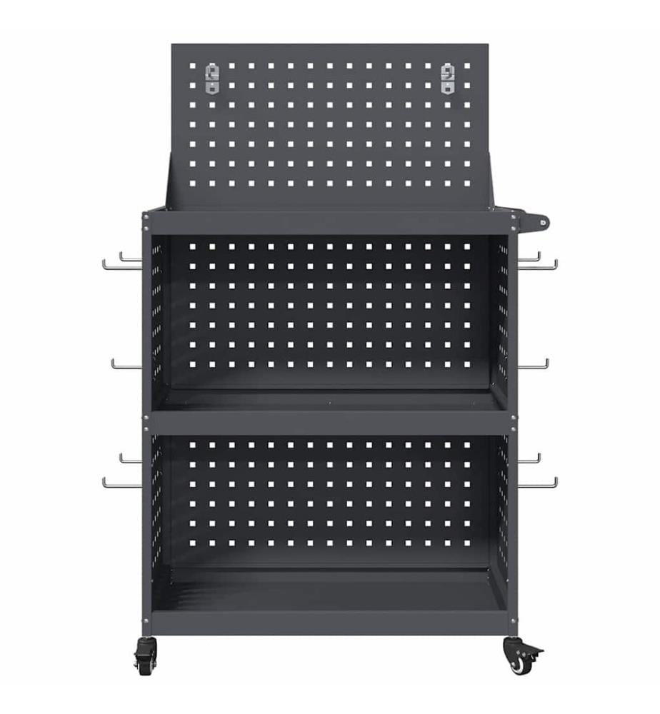 Werkzeugwagen Anthrazit 65 x 35 x 111 cm Kaltgewalzter Stahl