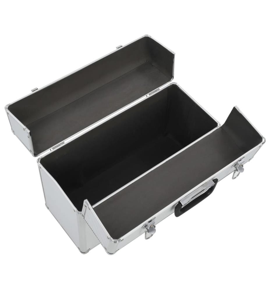 Werkzeugkasten 47 x 36 x 20 cm Silbern Aluminium