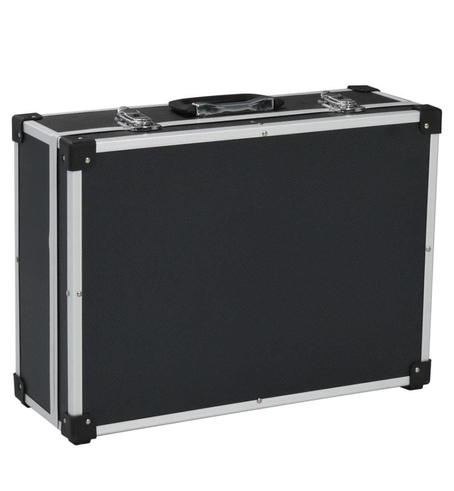 Valise à outils 46 x 33 x 16 cm Noir Aluminium