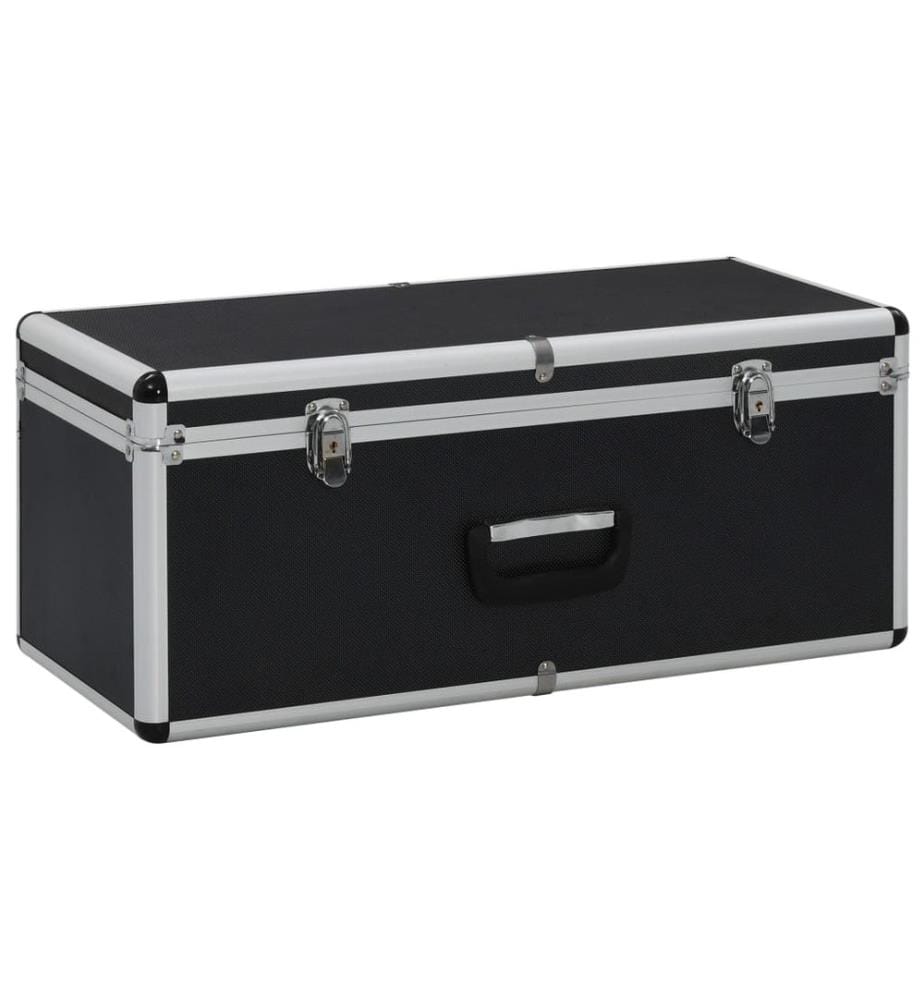 Aufbewahrungskoffer 3 Stk. Schwarz Aluminium