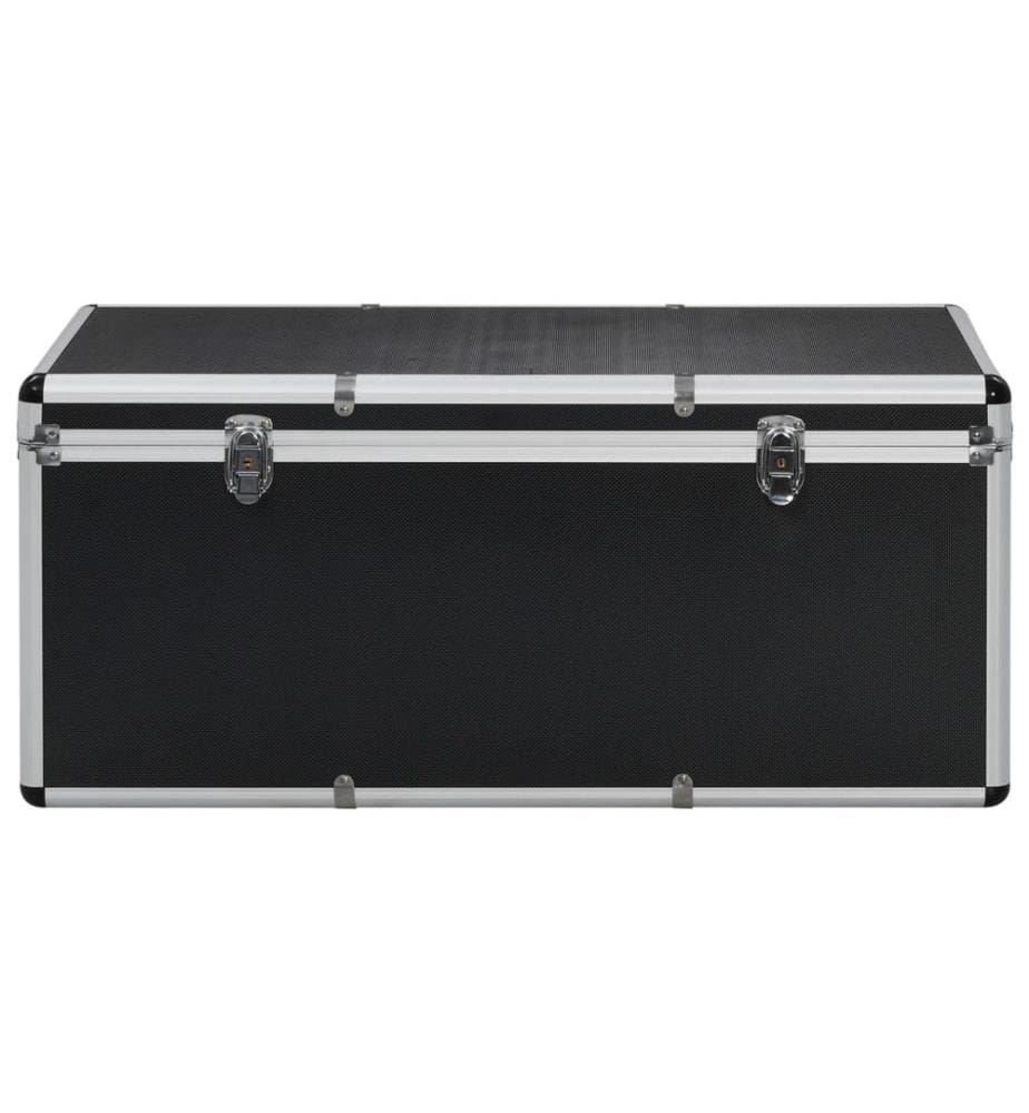 Aufbewahrungskoffer 3 Stk. Schwarz Aluminium