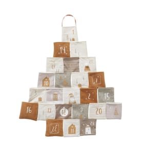 Calendrier de l'Avent Halmstad Blanc/marron/gris