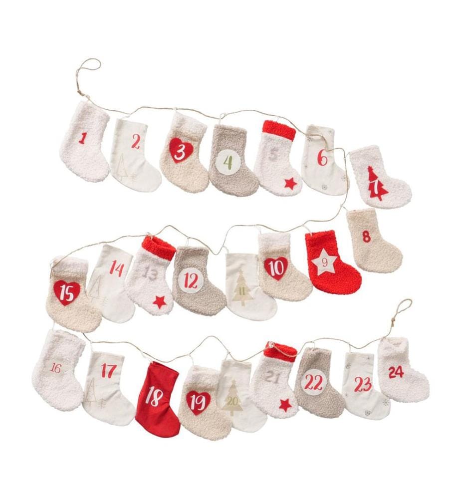 Calendario dell'Avvento Pelly bianco/rosso