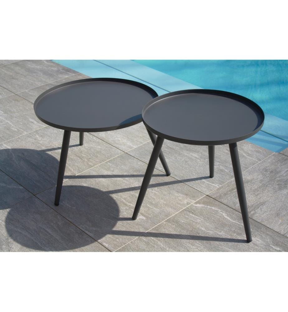 Salon Bas de Jardin Capri 4 posti - Grigio antracite