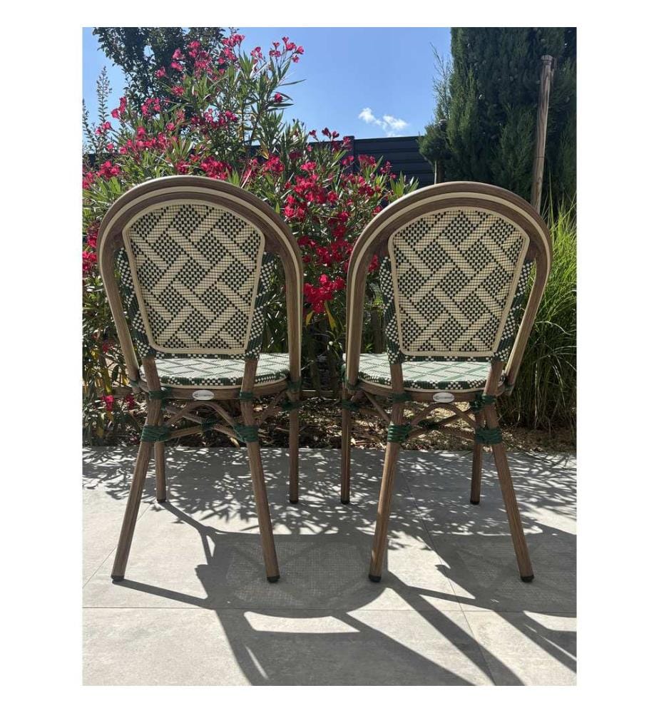 2er-Set Gartensessel Bistro - Grün