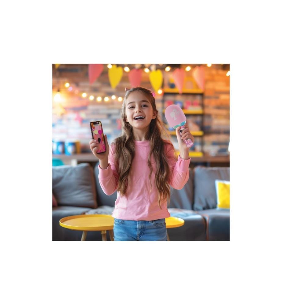 Lexibook - Karaoke Bluetooth-/Wireless-Mikrofon Barbie