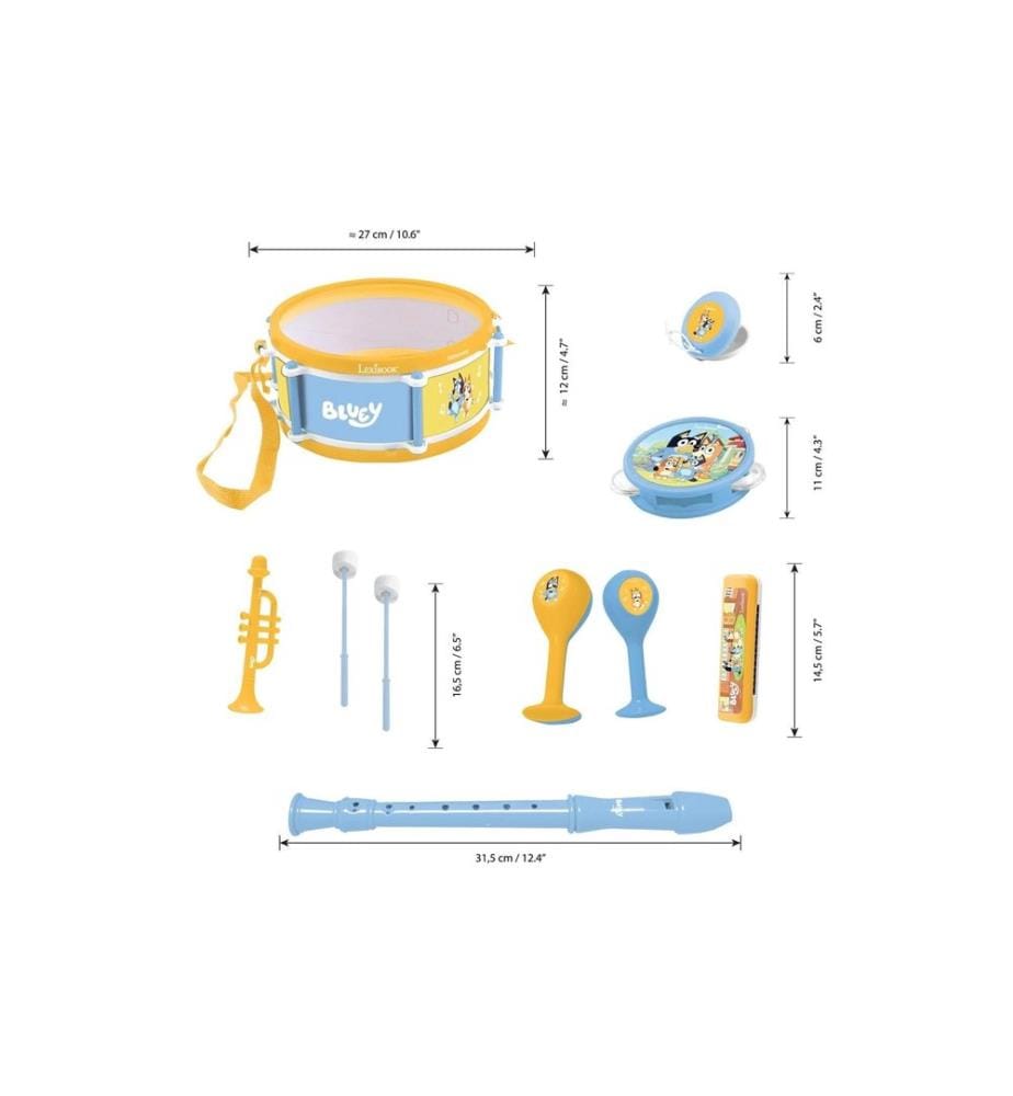 Lexibook - Set de musique Bluey 7 pièces Bleu Jaune