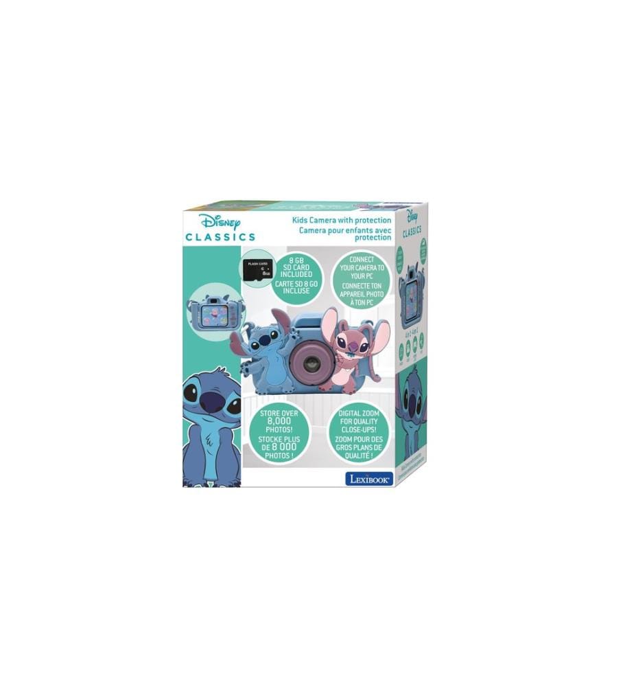 Lexibook - Appareil photo pour enfants avec protection Stitch Bleu/Rose