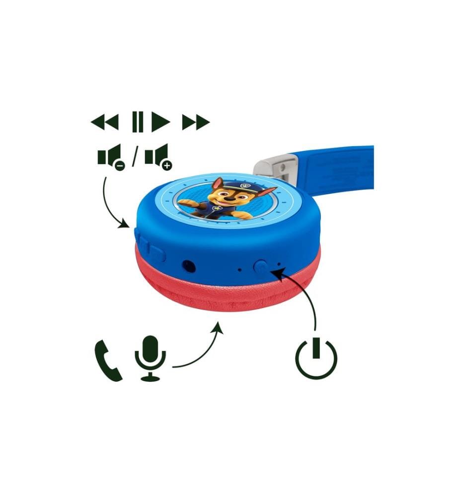 Lexibook - Casque pour enfants La pat patrouille Bluetooth 2 en 1