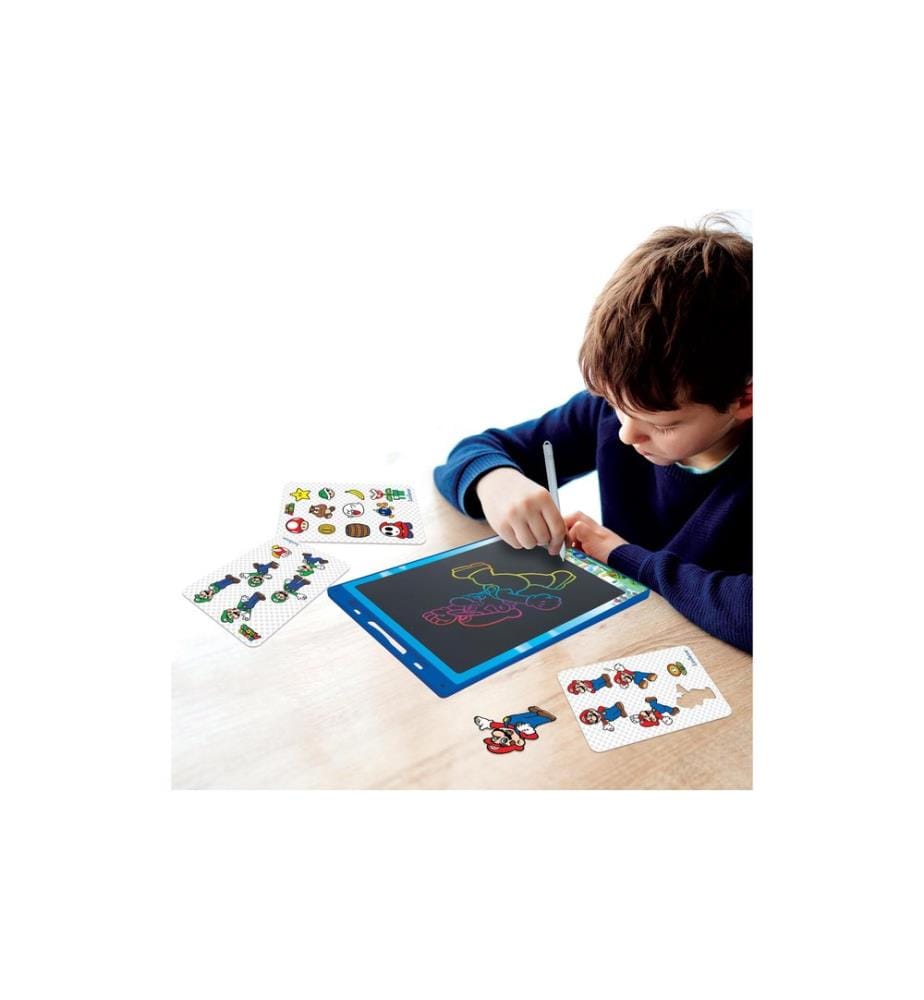 Lexibook - Lern-Zeichentablett Bluey 11 Super Mario
