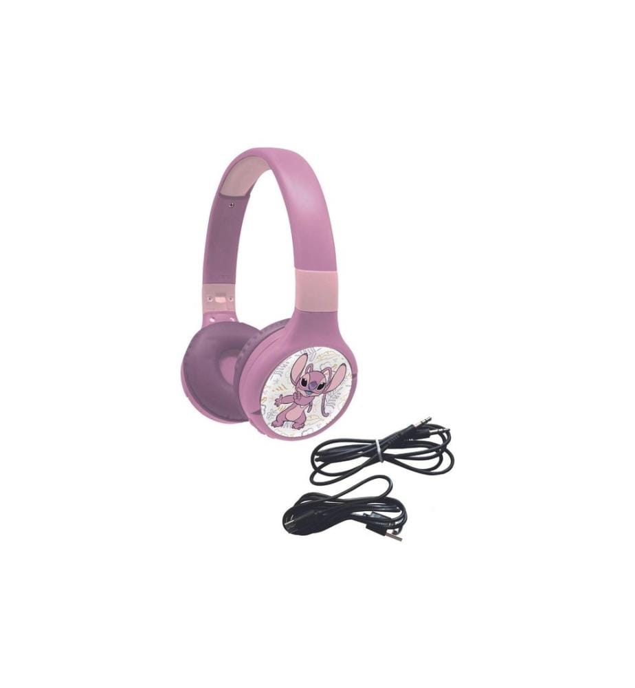 Lexibook - Écouteurs Bluetooth Disney Stitch Angel 2en1 Rose