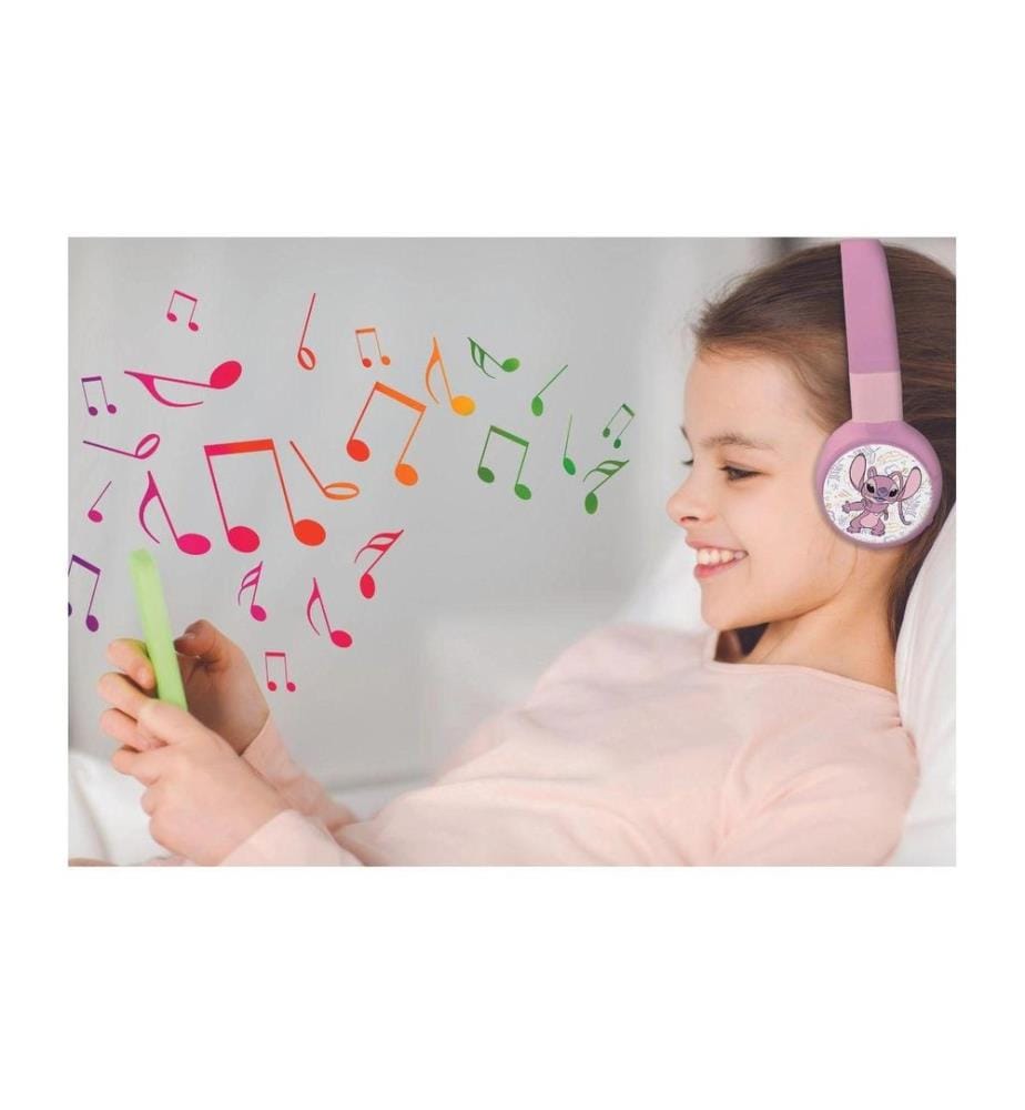 Lexibook - Écouteurs Bluetooth Disney Stitch Angel 2en1 Rose
