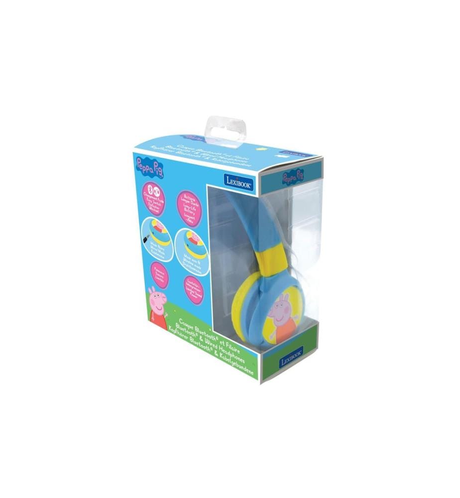 Lexibook - Casque pour enfants Peppa Wutz Bluetooth 2 en 1