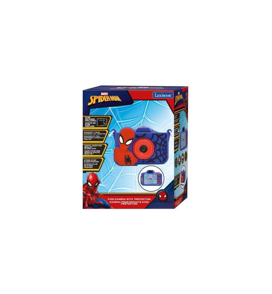 Lexibook - Appareil photo pour enfants avec protection Spider-Man Bleu/Rouge