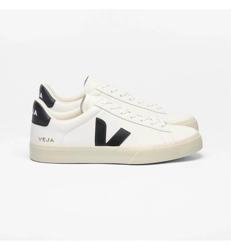 Baskets en cuir Esplar - Blanc et noir