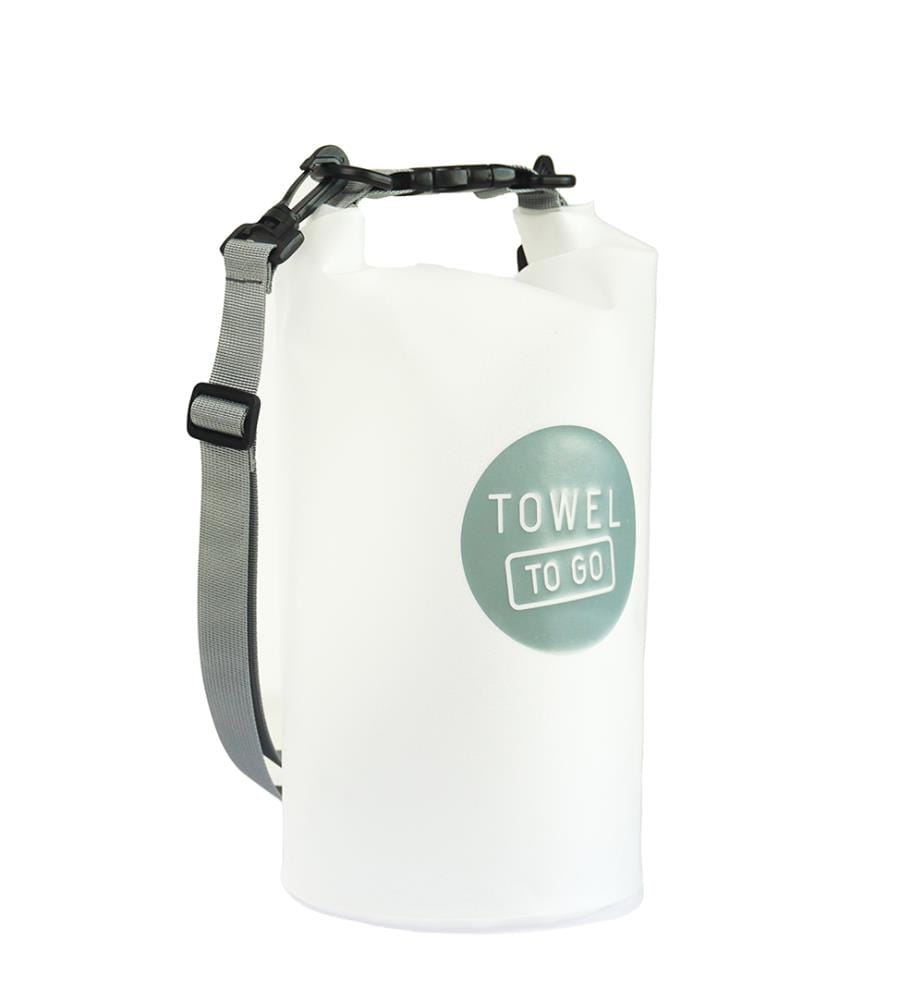 Wasserdichte, transparente "Towel To Go"bTasche 22x44 cm - Grau