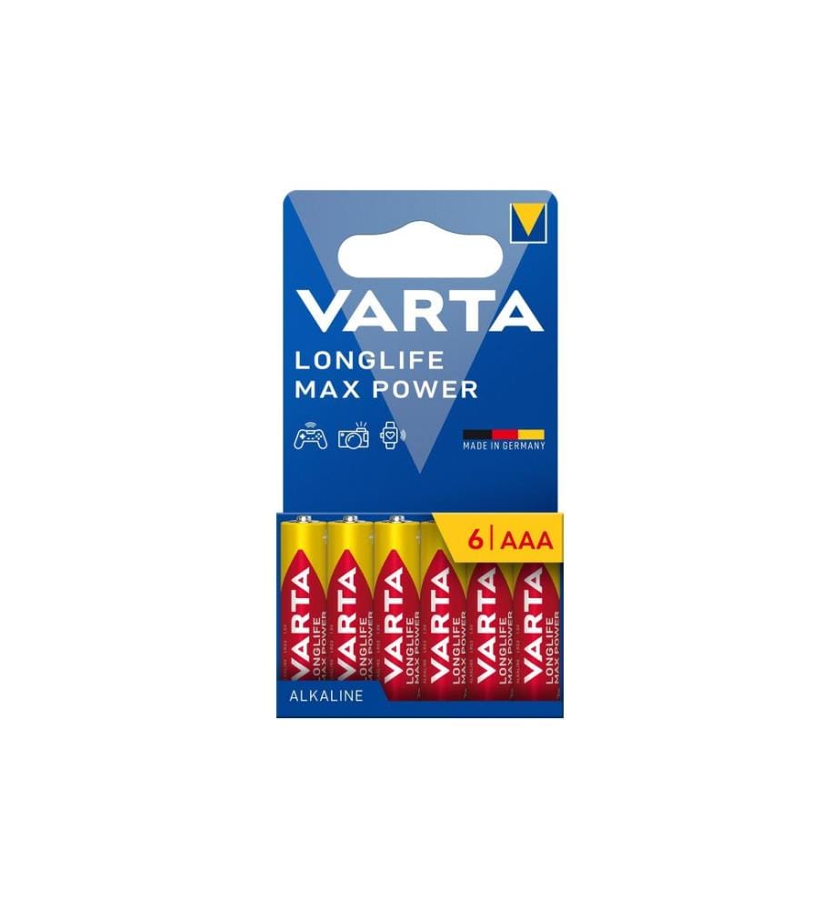 VARTA - Pile Longlife Max Power AAA , 6 Pièce/s