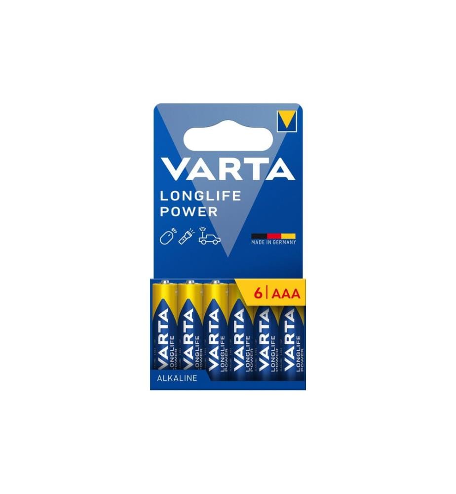 VARTA - Pile Longlife Power AAA , 6 Pièce/s