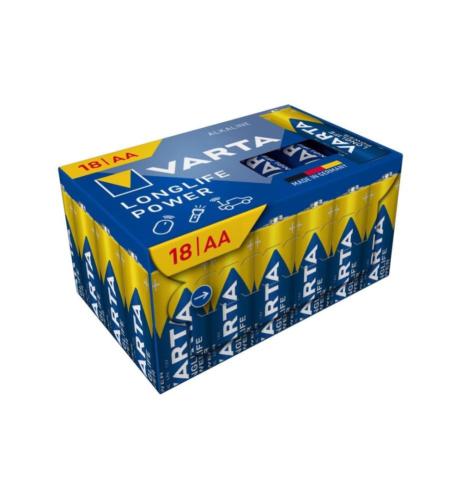 VARTA - Pile Longlife Power AA CUBE18 , 18 Pièce/s