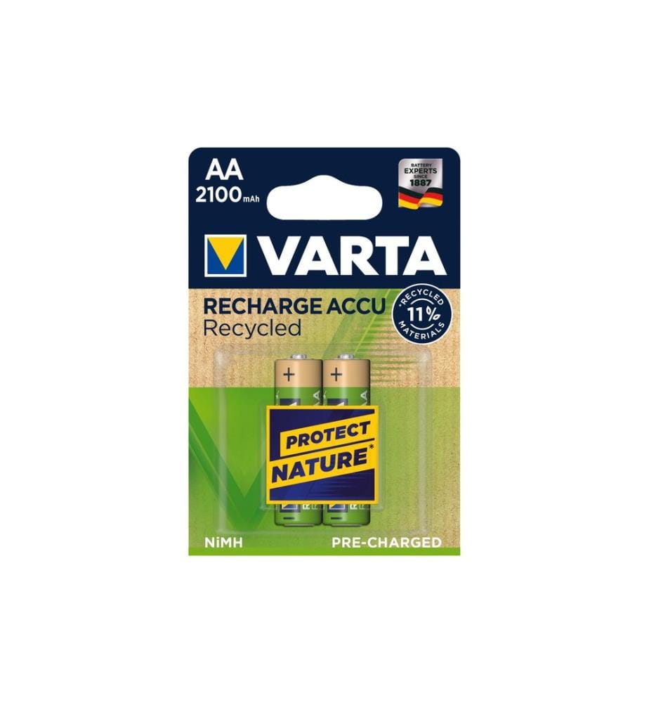 VARTA - Batterie Recycled NiMH Mignon AA 2100 mAh, 2 Pièce/s