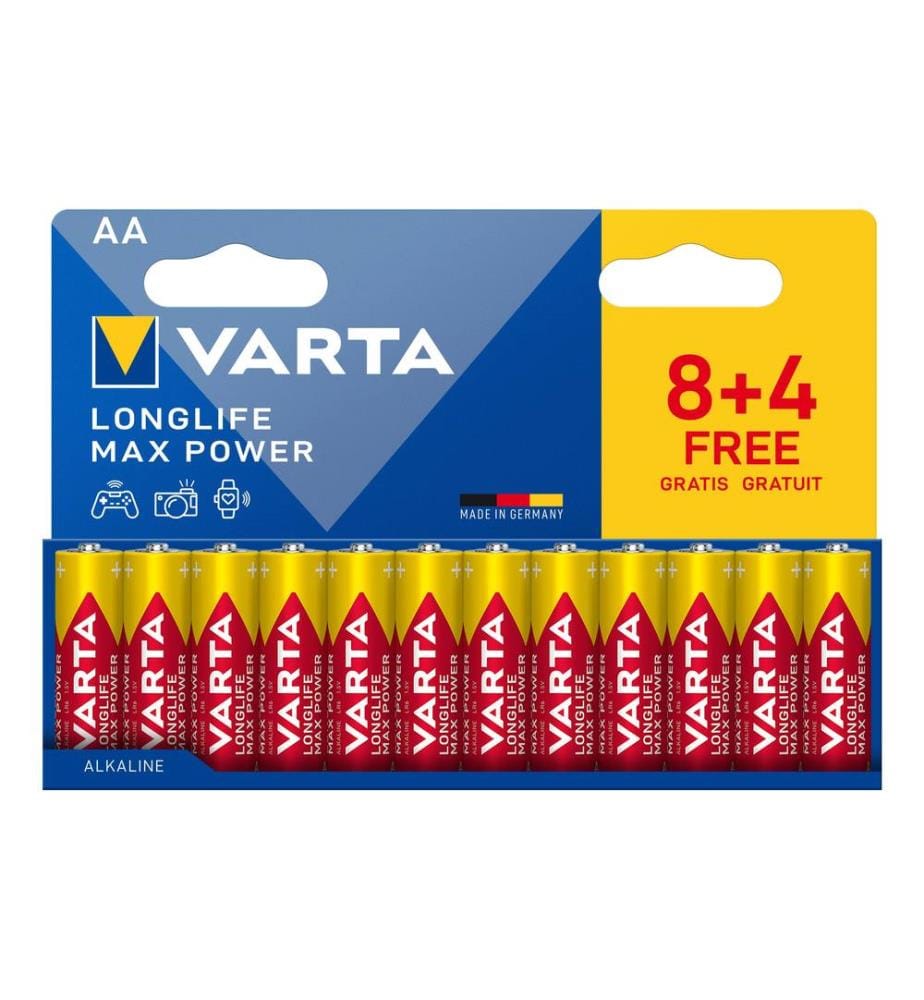 VARTA - Batterie Longlife Max Power AA , 12 Stück