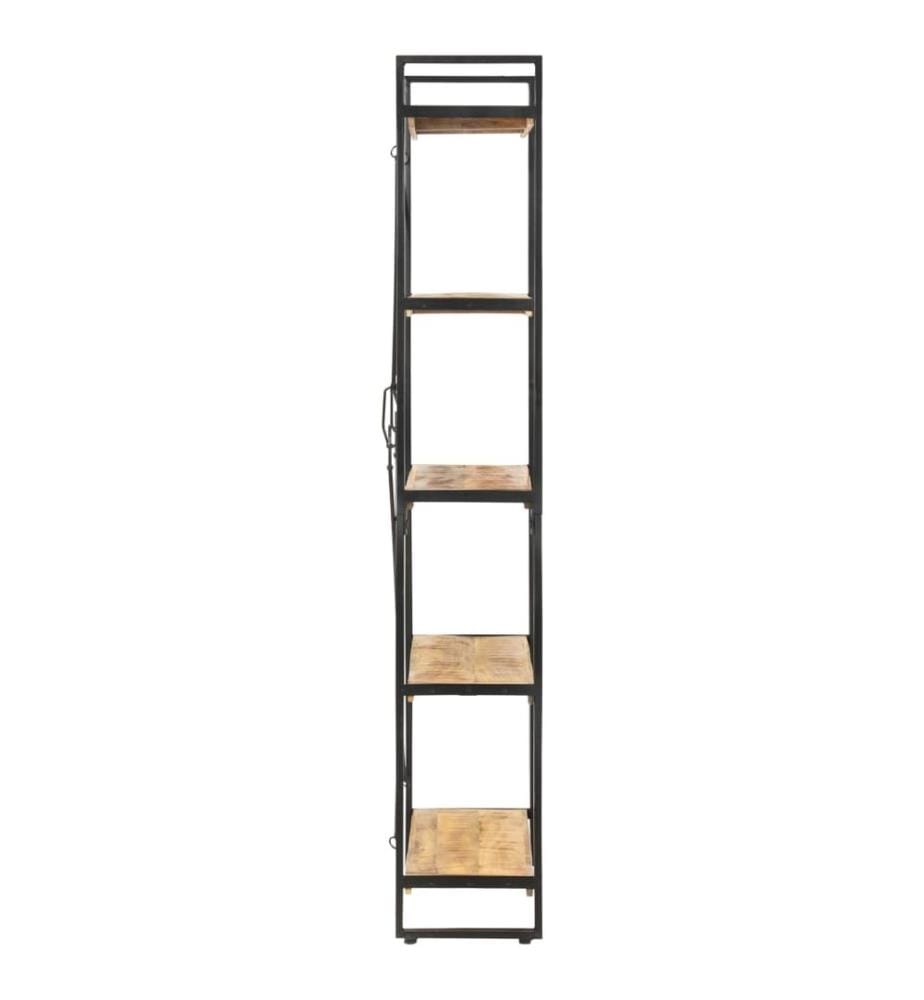 Bibliothèque 5 niveaux 90x30x180 cm Bois solide de manguier