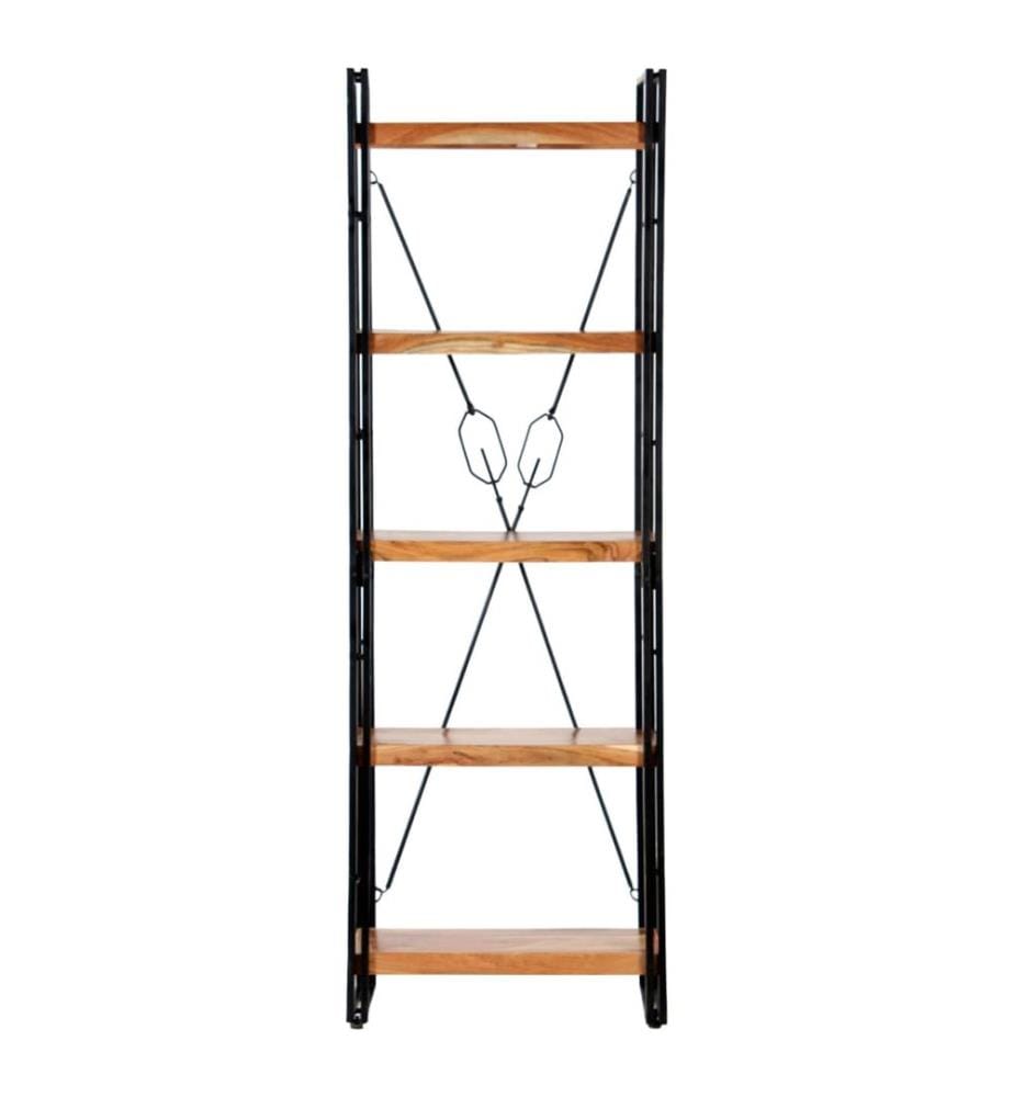 Bücherregal 5 Fächer 60x30x180 cm Akazie Massivholz