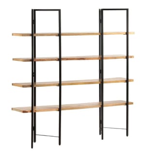 Bibliothèque à 4 niveaux 160x35x160 cm Bois de manguier massif