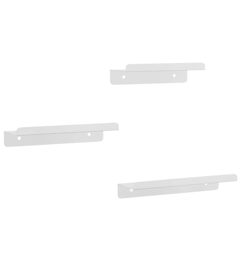 Wandregale 3 Stk. Silbern Edelstahl