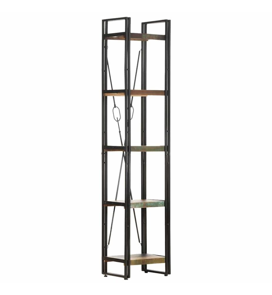 Bücherregal 5 Fächer 40x30x180 cm Altholz Massiv