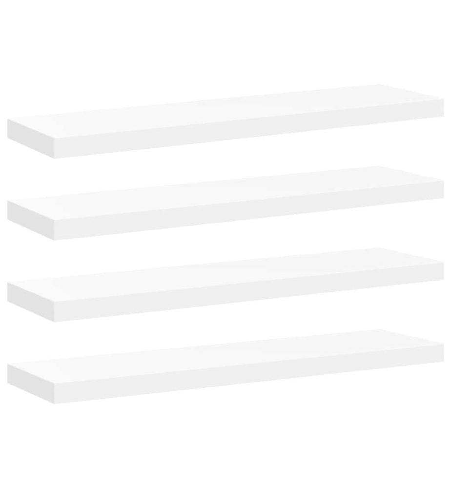 Schweberegale 4 Stk. Weiss 90x23,5x3,8 cm MDF