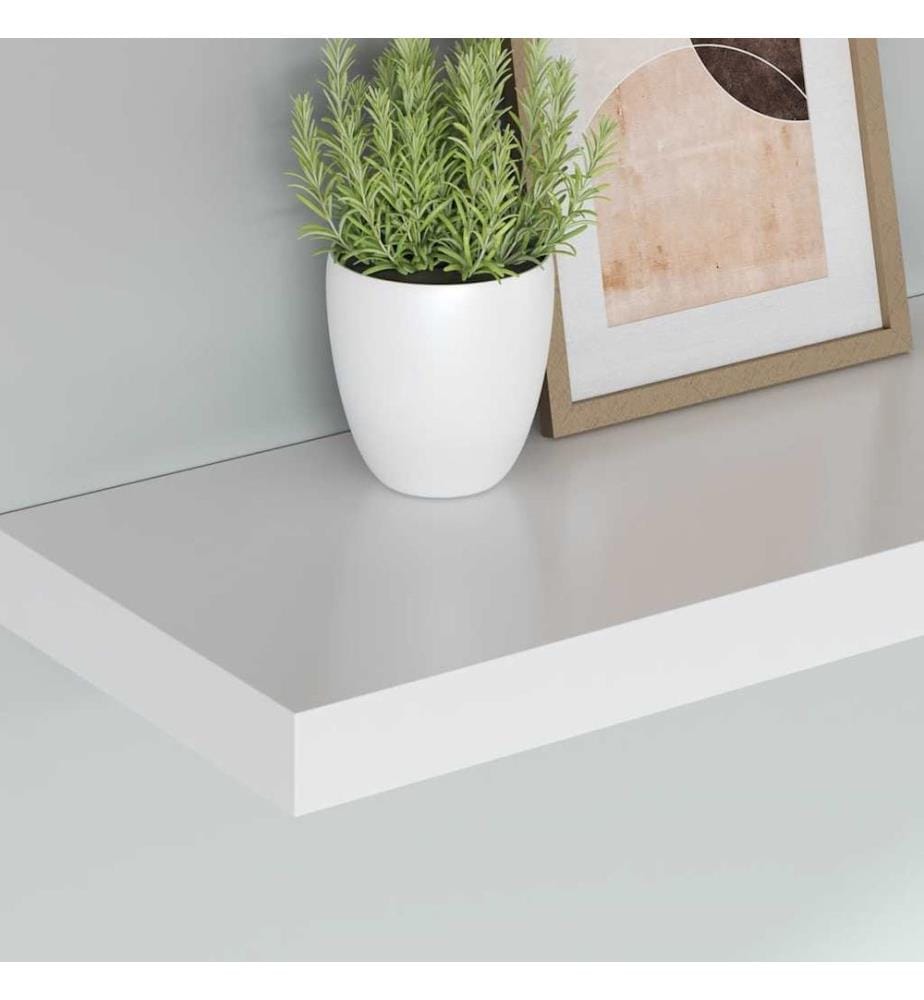 Schweberegale 4 Stk. Weiss 90x23,5x3,8 cm MDF